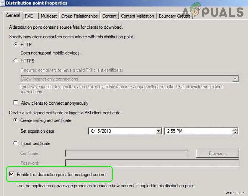 फिक्स:SCCM इंस्टॉलेशन एरर कोड 0X87D00607 (-2016410105) 