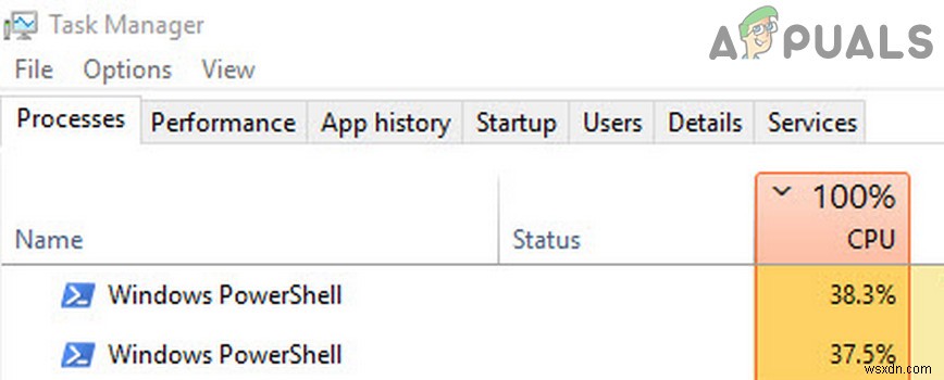 Windows 10 पर Windows PowerShell के कारण उच्च CPU उपयोग का समाधान करें 