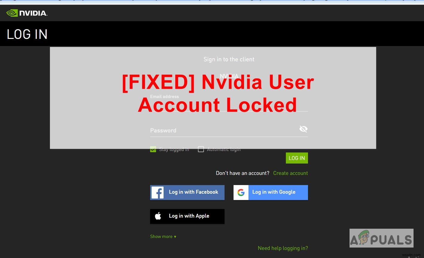 एक बंद NVIDIA उपयोगकर्ता खाता अनलॉक करें (फिक्स) 