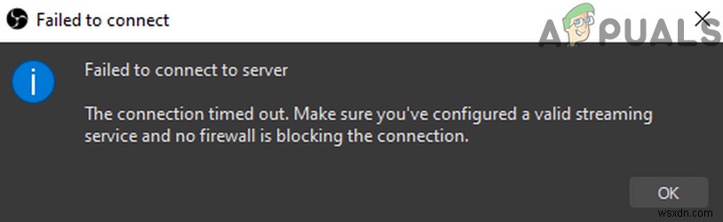 [हल किया गया] OBS सर्वर से कनेक्ट करने में विफल रहा 