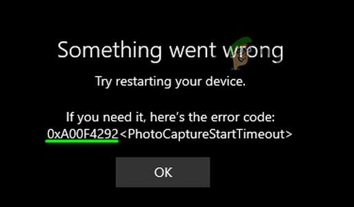 [फिक्स्ड] 0xA00F4292 फ़ोटो कैप्चर प्रारंभ समय समाप्त 