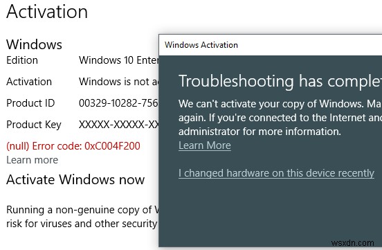 विंडोज़ पर एक्टिवेशन एरर 0xc004f200 को कैसे ठीक करें 