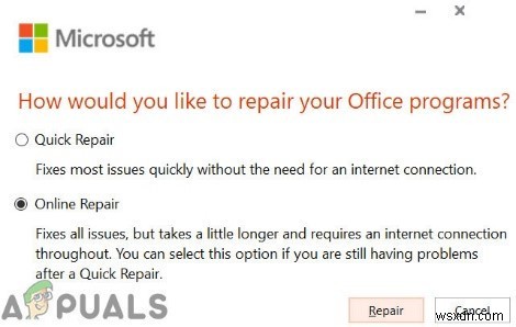 Office को अद्यतन करते समय Microsoft Office  त्रुटि कोड 30088-26  को ठीक करें 