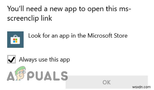 फिक्स:इस MS- Screenclip Link को खोलने के लिए आपको एक नए ऐप की आवश्यकता होगी 