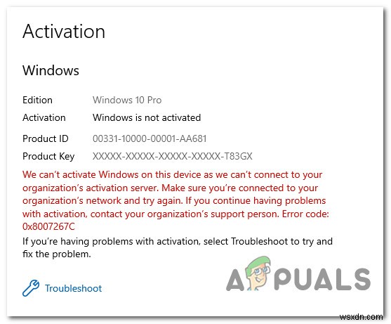 विंडोज एक्टिवेशन एरर 0x8007267C को कैसे ठीक करें? 