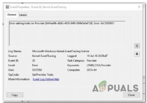 [फिक्स] प्रदाता पर लक्षण सेट करने में त्रुटि 