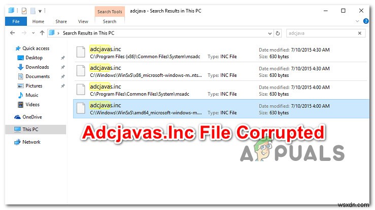  Adcjavas.inc फ़ाइल दूषित  त्रुटि को कैसे ठीक करें 
