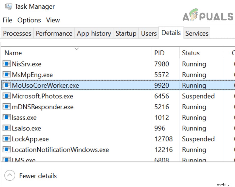 फिक्स:MoUSO कोर वर्कर प्रोसेस (MoUsoCoreWorker.exe) लगातार कंप्यूटर को नींद से जगाता है 