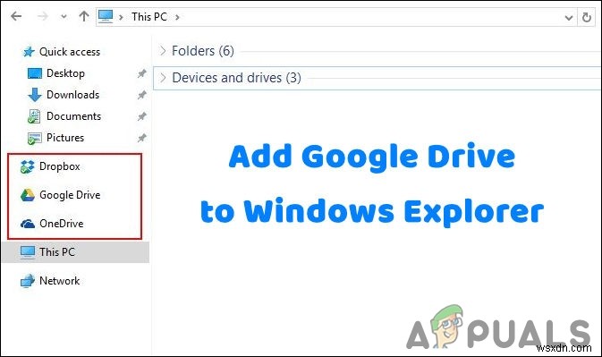 विंडोज एक्सप्लोरर साइडबार में गूगल ड्राइव कैसे जोड़ें? 