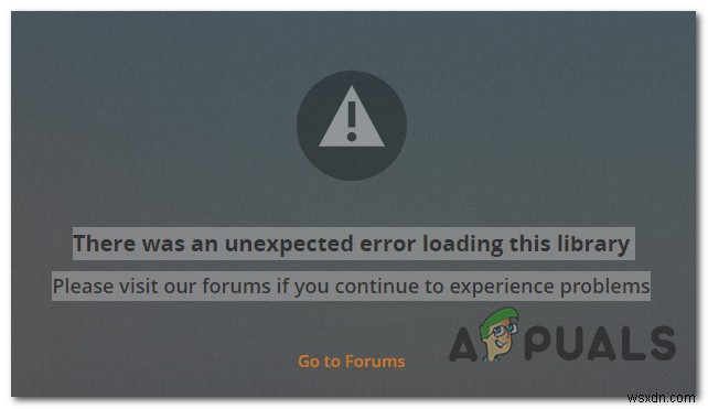 [फिक्स] Plex . में  इस लाइब्रेरी को लोड करने में एक अनपेक्षित त्रुटि थी  