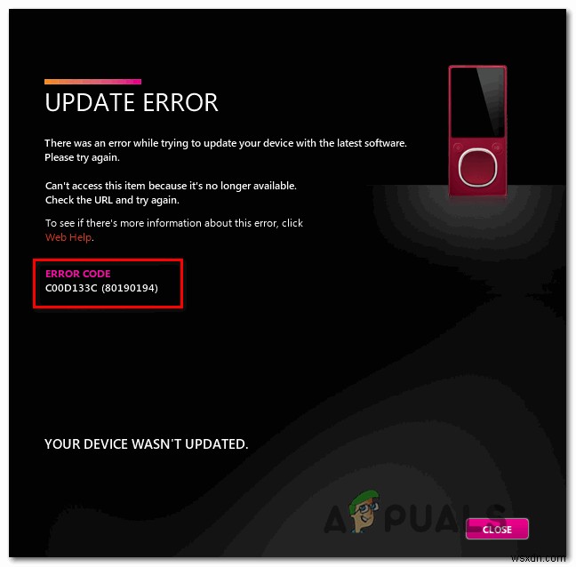 Zune त्रुटि कोड C00D133C (80190194) को कैसे ठीक करें 