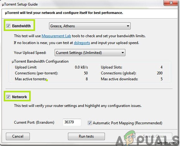 uTorrent साथियों से जुड़ने पर अटक गया [फिक्स्ड] 