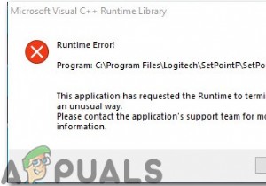 लॉजिटेक सेटपॉइंट रनटाइम त्रुटि को कैसे ठीक करें? 