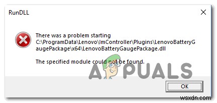 [फिक्स] LenovoBatteryGaugePackage.dll . शुरू करने में समस्या 