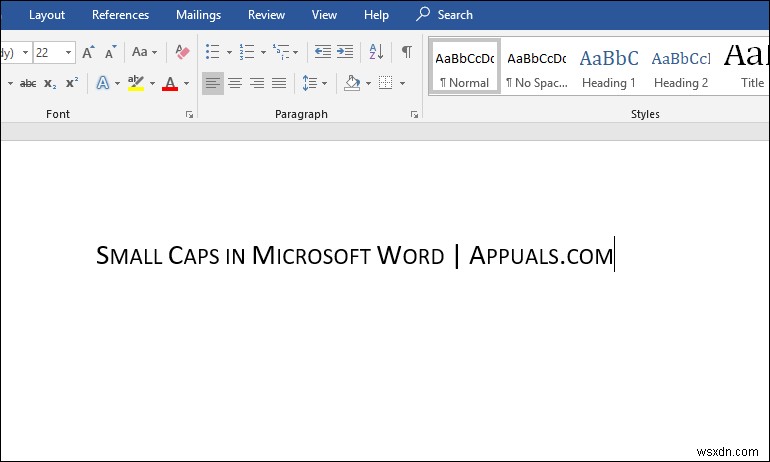 माइक्रोसॉफ्ट वर्ड में स्मॉल कैप कैसे करें? 