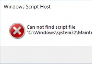 फिक्स:स्क्रिप्ट फ़ाइल नहीं ढूँढ सकता  C:\Windows\system32\Maintenance.vbs  