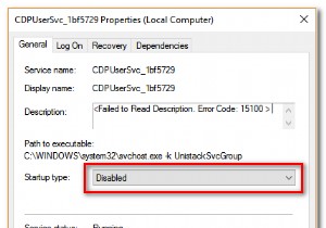 [फिक्स] CDpusersvc विवरण पढ़ने में विफल (त्रुटि कोड 15100) 