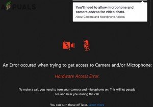 फिक्स:फेसबुक हार्डवेयर एक्सेस एरर? 