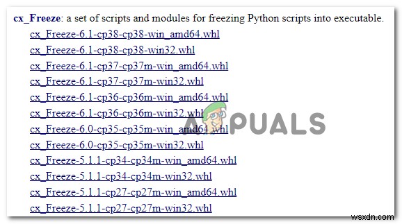 मुख्य स्क्रिप्ट में  CX_Freeze Python त्रुटि  को कैसे ठीक करें? 