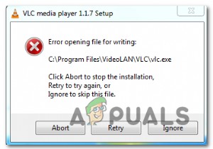 फिक्स:वीएलसी मीडिया प्लेयर के साथ  लेखन के लिए फाइल नहीं खोल सकता  