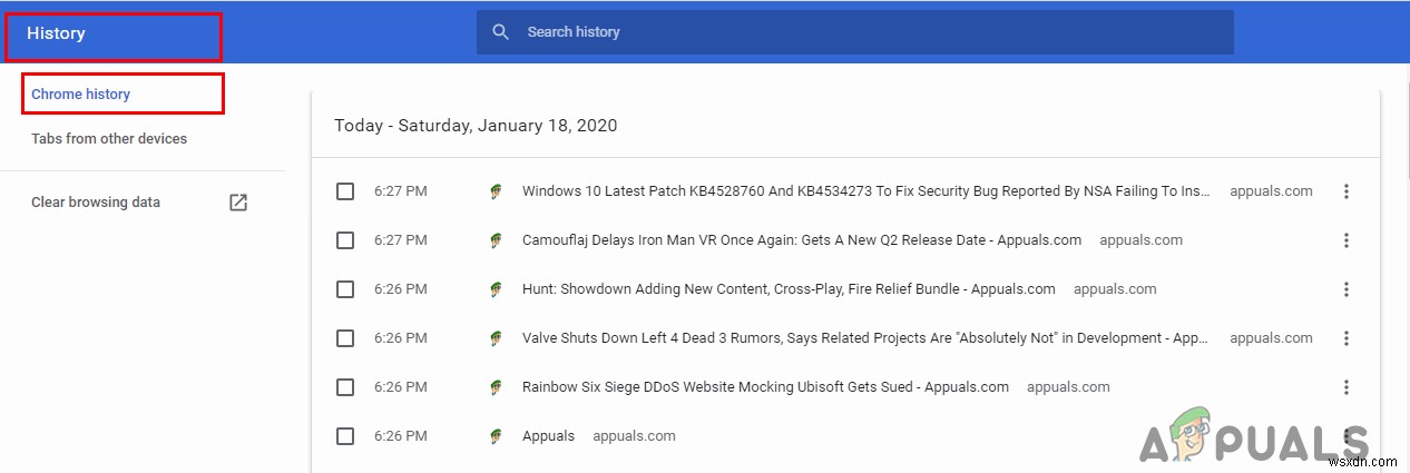 विंडोज 10 पर Google क्रोम के लिए हटाए गए ब्राउज़र इतिहास को पुनर्प्राप्त करें 