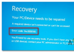 अगर आपको विंडोज 10 ब्लू स्क्रीन रिकवरी एरर 0x0000185 . मिलता है 