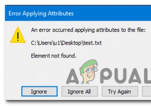 विंडोज़ पर  फ़ाइल में गुण लागू करने में त्रुटि  को ठीक करें 