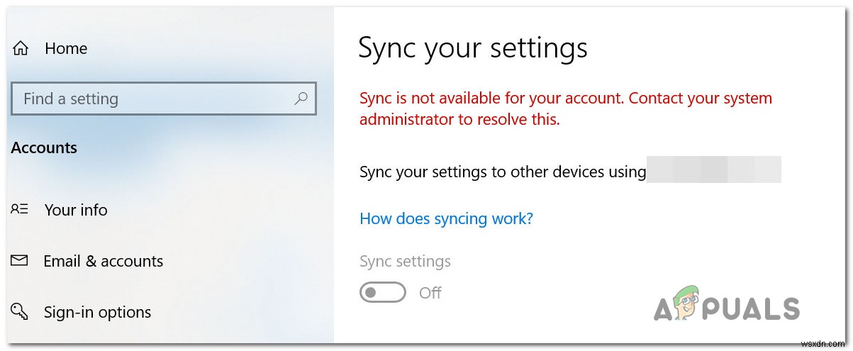 विंडोज 10 पर  सिंक आपके खाते के लिए उपलब्ध नहीं है  त्रुटि को कैसे ठीक करें? 