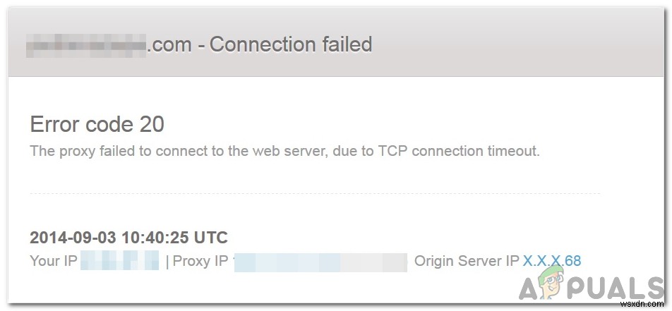 प्रॉक्सी से कनेक्ट करते समय  त्रुटि कोड 20:प्रॉक्सी टीसीपी कनेक्शन टाइमआउट के कारण वेबसर्वर से कनेक्ट करने में विफल  को कैसे ठीक करें? 