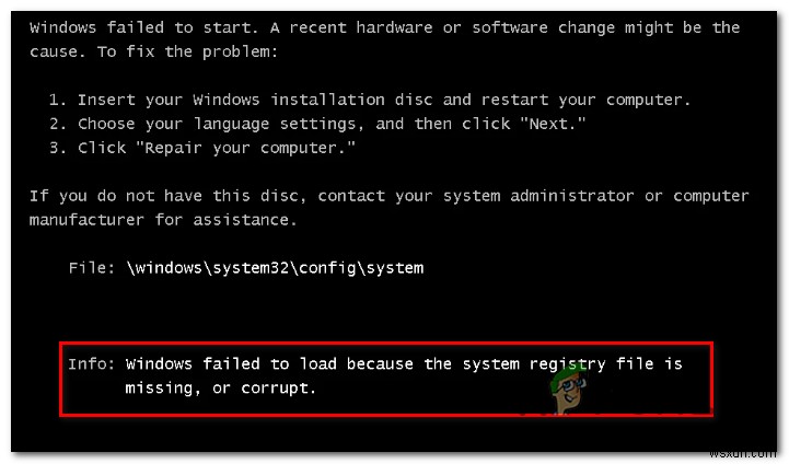 विंडोज़ पर  सिस्टम रजिस्ट्री फ़ाइल गुम है  स्टार्टअप त्रुटि को कैसे ठीक करें? 