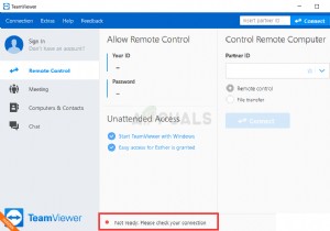 विंडोज पर टीमव्यूअर  अपने कनेक्शन की जांच के लिए तैयार नहीं  त्रुटि को कैसे ठीक करें? 
