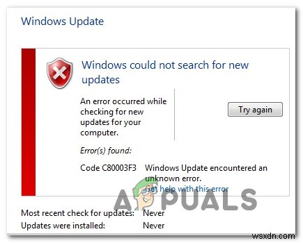 Windows अद्यतन त्रुटि C80003F3 को कैसे ठीक करें? 