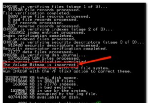 कैसे ठीक करें  वॉल्यूम बिटमैप गलत है  CHKDSK त्रुटि? 