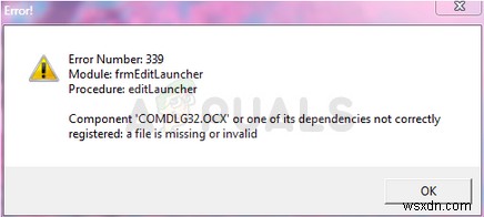 विंडोज़ पर  comdlg32.ocx  लापता त्रुटि को कैसे ठीक करें? 