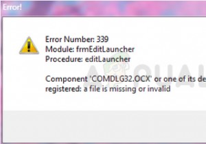 विंडोज़ पर  comdlg32.ocx  लापता त्रुटि को कैसे ठीक करें? 