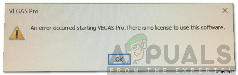 वेगास प्रो शुरू करने में हुई त्रुटि को कैसे ठीक करें? 