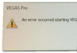 वेगास प्रो शुरू करने में हुई त्रुटि को कैसे ठीक करें? 