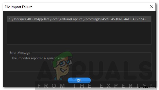 कैसे ठीक करें आयातक ने Adobe Premiere में सामान्य त्रुटि की सूचना दी