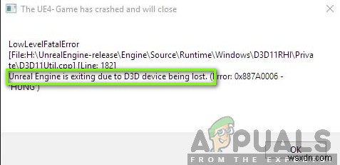 त्रुटि को कैसे ठीक करें  D3D डिवाइस के खो जाने के कारण अवास्तविक इंजन बाहर निकल रहा है  