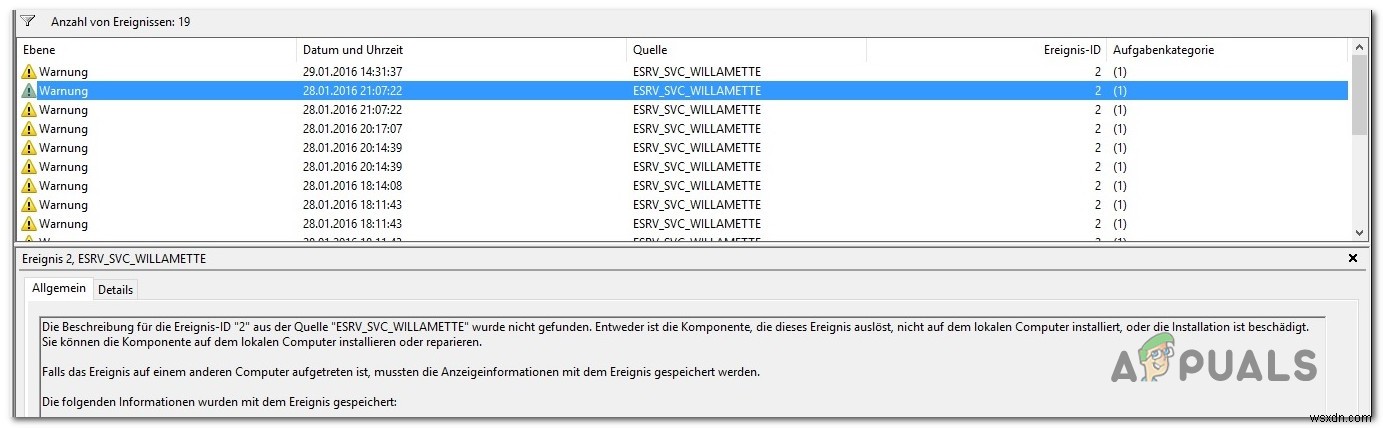 ESRV_SVC_WILLAMETTE इवेंट व्यूअर त्रुटियों को कैसे ठीक करें 