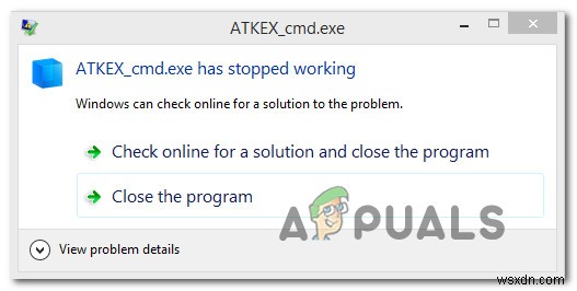 कैसे ठीक करें ATKEX_cmd.exe ने काम करना बंद कर दिया है