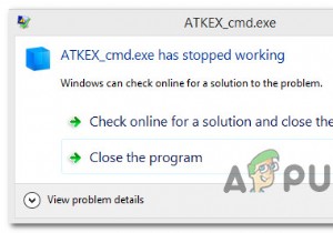 कैसे ठीक करें ATKEX_cmd.exe ने काम करना बंद कर दिया है