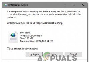 त्रुटि 0x8007016a को कैसे ठीक करें  क्लाउड फ़ाइल प्रदाता काम नहीं कर रहा है  