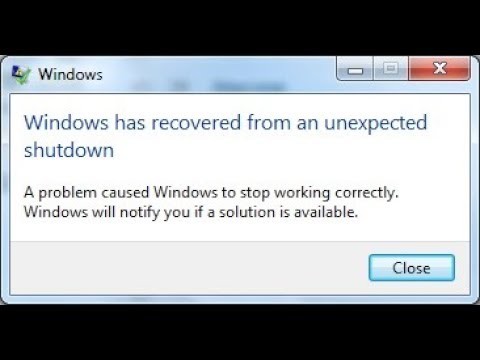 कैसे ठीक करें  विंडोज एक अप्रत्याशित शटडाउन से पुनर्प्राप्त हो गया है  त्रुटि? 