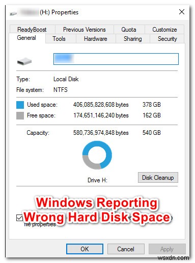 विंडोज रिपोर्टिंग गलत हार्ड डिस्क फ्री स्पेस को कैसे ठीक करें 