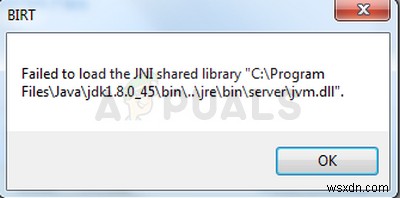 कैसे ठीक करें  जेएनआई साझा लाइब्रेरी लोड करने में विफल  