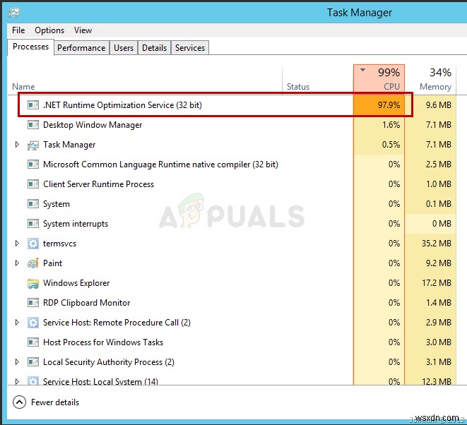 फिक्स:.NET रनटाइम ऑप्टिमाइज़ेशन सर्विस द्वारा उच्च CPU उपयोग 