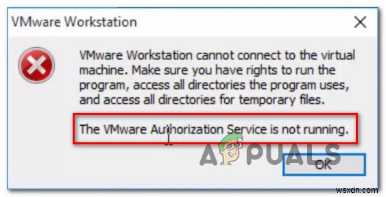 फिक्स:VMware प्राधिकरण सेवा नहीं चल रही है 
