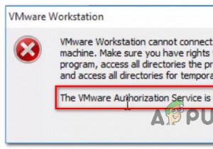 फिक्स:VMware प्राधिकरण सेवा नहीं चल रही है 