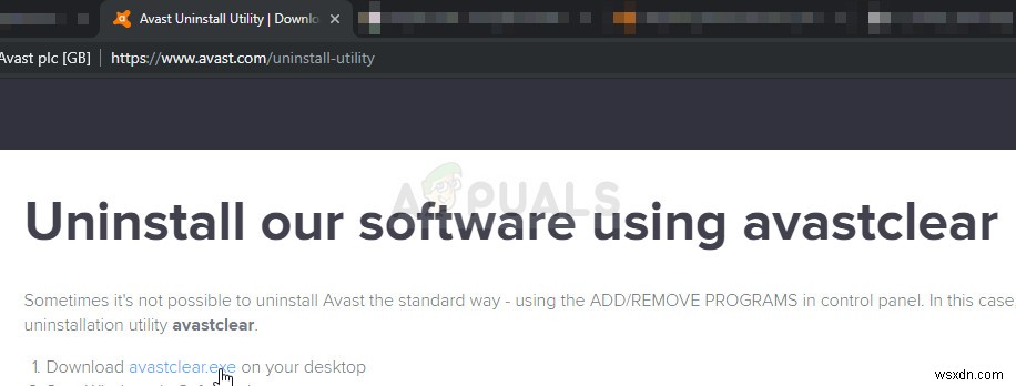 फिक्स: AvastUI.exe  एंट्री पॉइंट नहीं मिला 